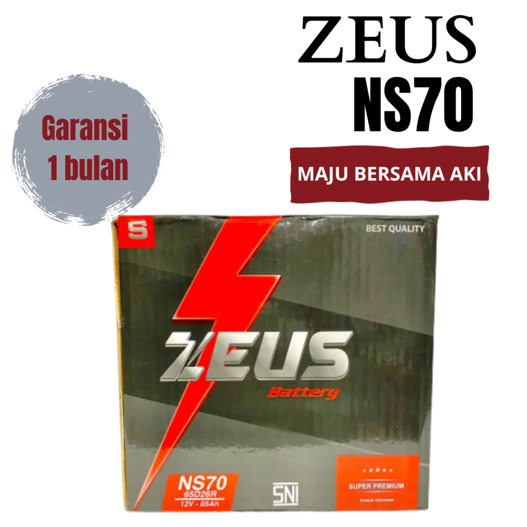 Jual AKI NS70 65D26R ZEUS AKI BASAH MOBIL TRUK DOUBLE ENGKEL 65AH