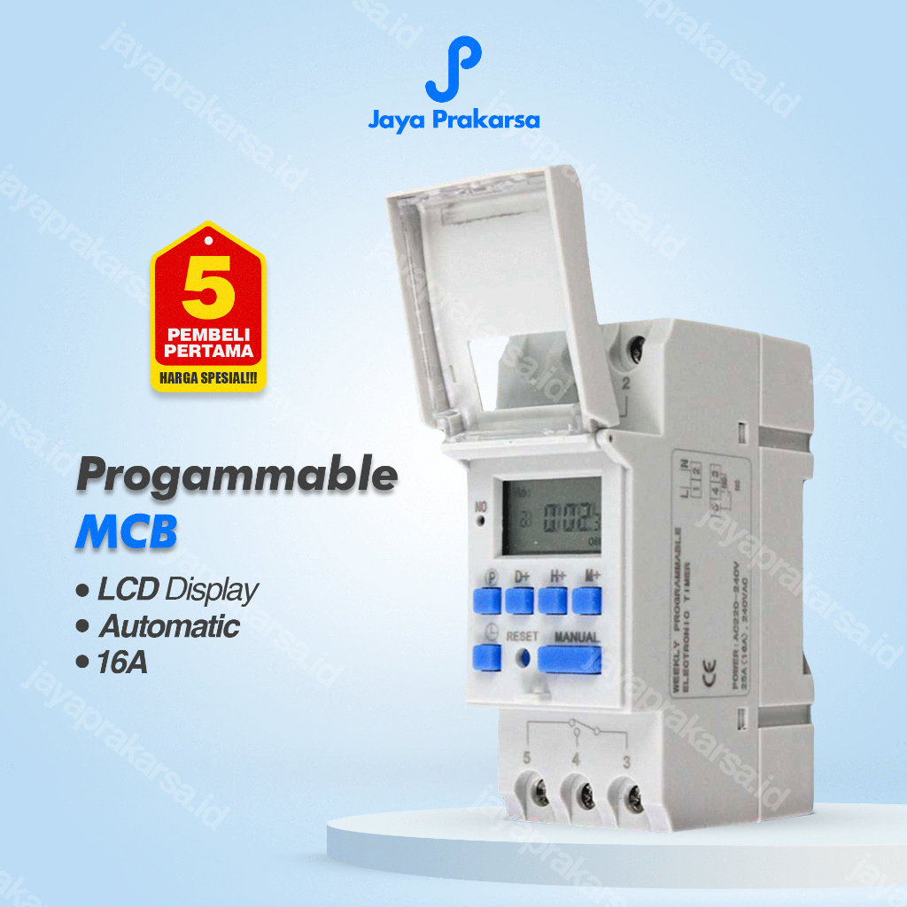 Jual Taffware MCB Timer Programmable Switch Relay 16A 220V 2000W ...