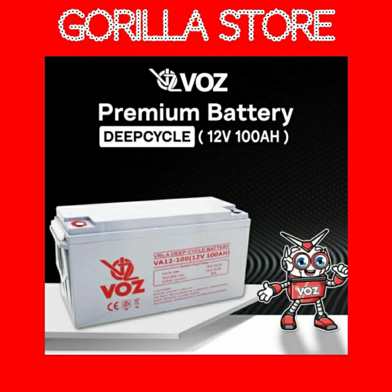 Jual BATERAI AKI VRLA DEEP CYCLE VOZ 12V 100AH | Shopee Indonesia