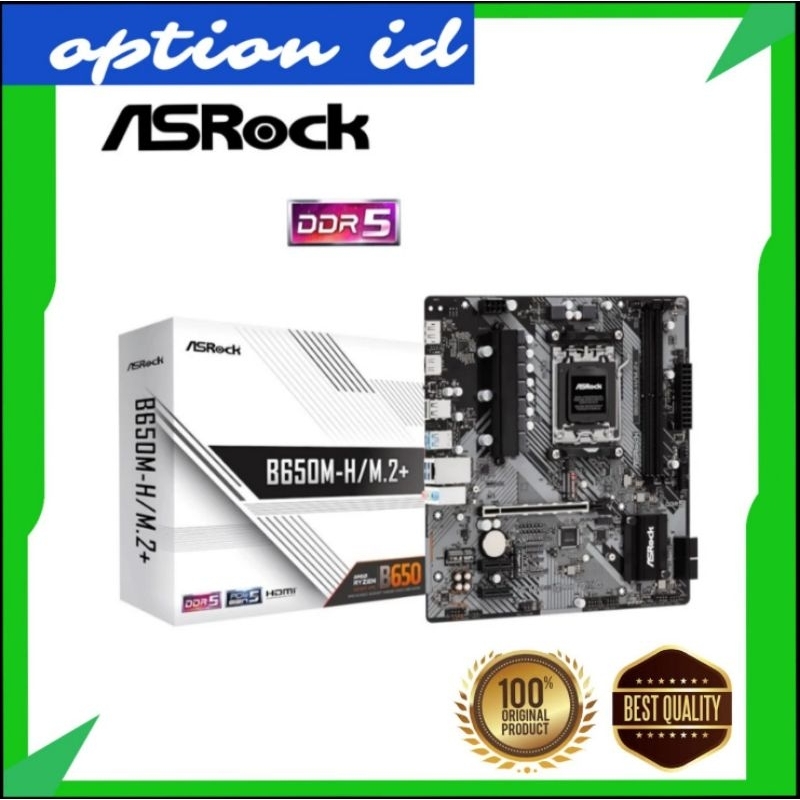 Jual ASRock B650M-H/M.2+ | B650 AM5 DDR5 MATX - Motherboard AMD ...