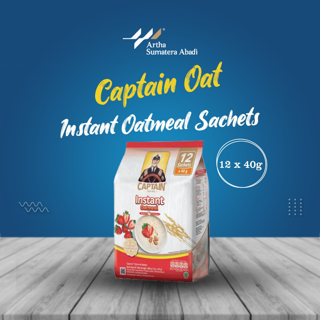 Jual CAPTAIN OATS INSTANT OATMEAL SACHET (12 X 40 G) Shopee Indonesia