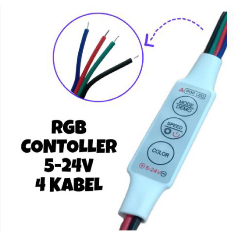 Jual Control Mini RGB Color LED Controller Brightness 5050 3528 Mini ...