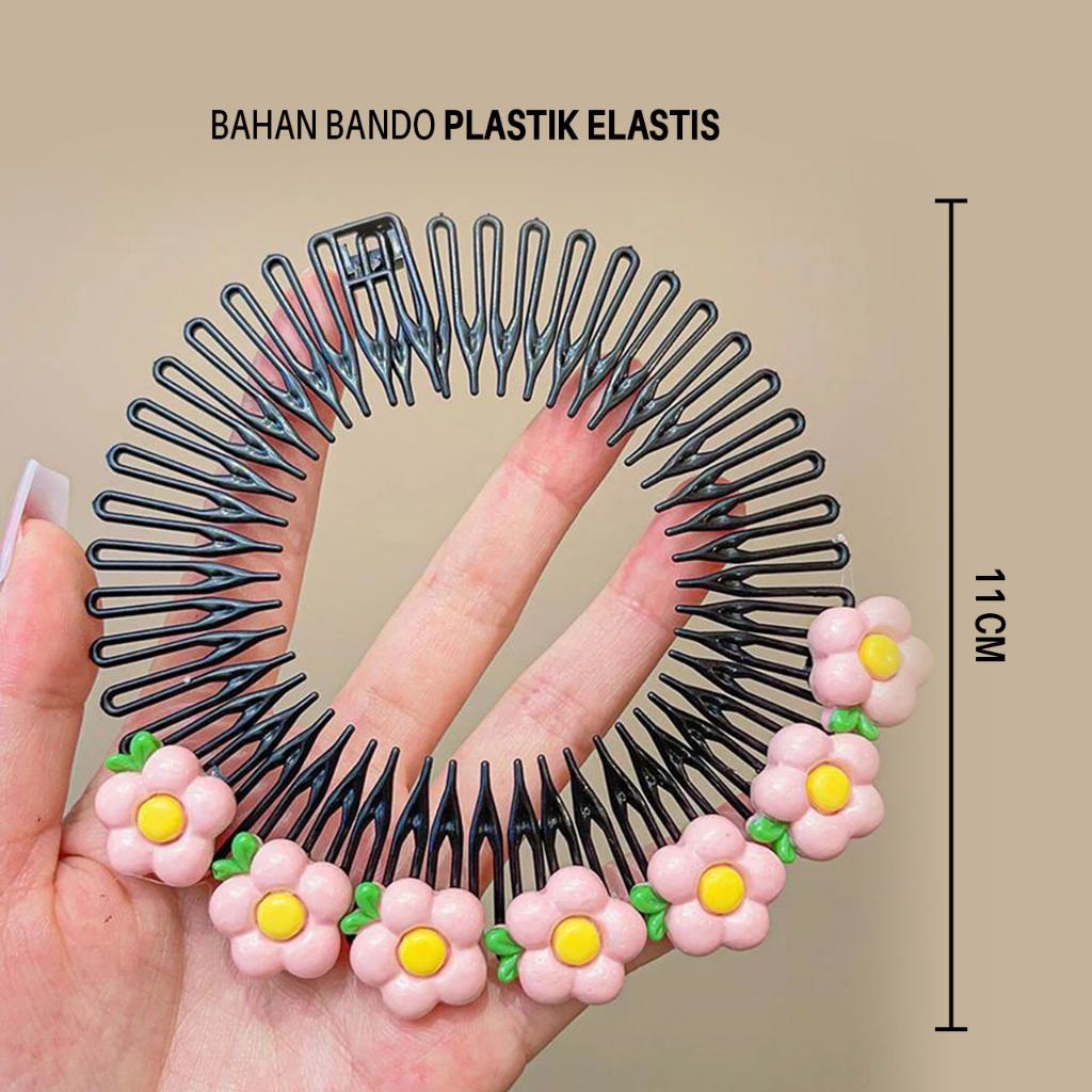 Jual Bando rambut elastis fleksibel kawat anti patah wanita cewek anak ...