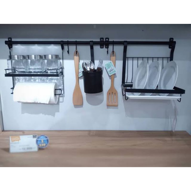 Jual INFORMA Railing Kitchen Welford/Ward Rak Dapur Gantung Hitam/Putih ...