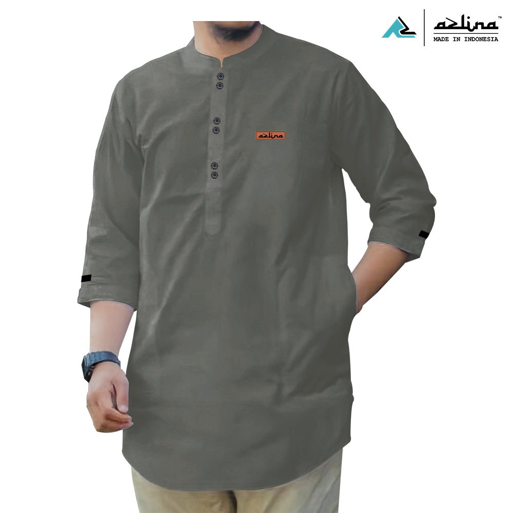 Baju koko pria terbaru 2026 premium katun madinah lengan 3/4