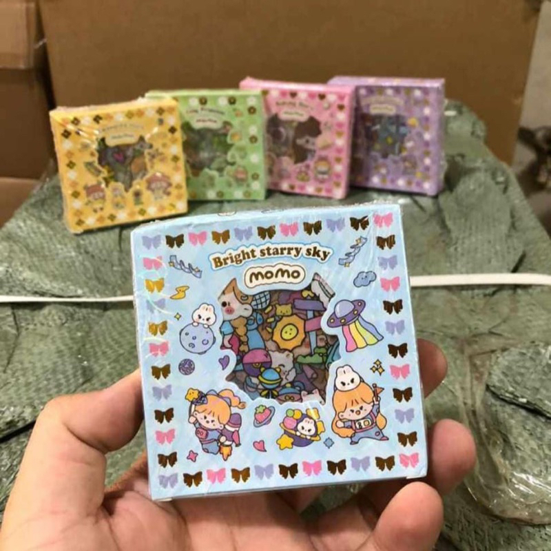 Jual STICKER MOMO 100 PCS /STIKER MOMO KARTUN AESTHETIC VIRAL | Shopee ...