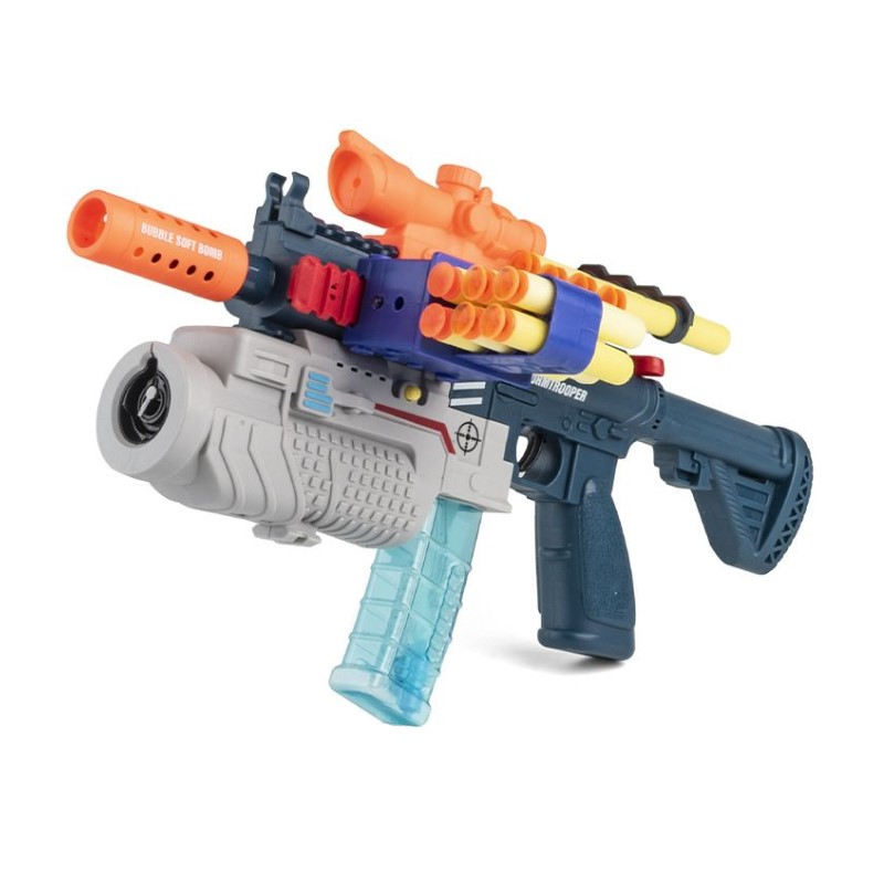 Jual Mainan Anak TOY GUN M416 3IN1 20 BULLETS Gun Light & Music Bubble ...