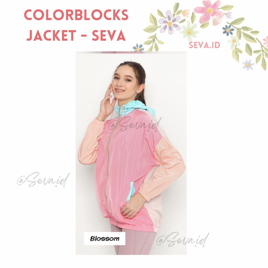 Jual SALE JAKET COLORBLOCK JACKET COLOR BLOCK JACKET PARASUT WANITA ...