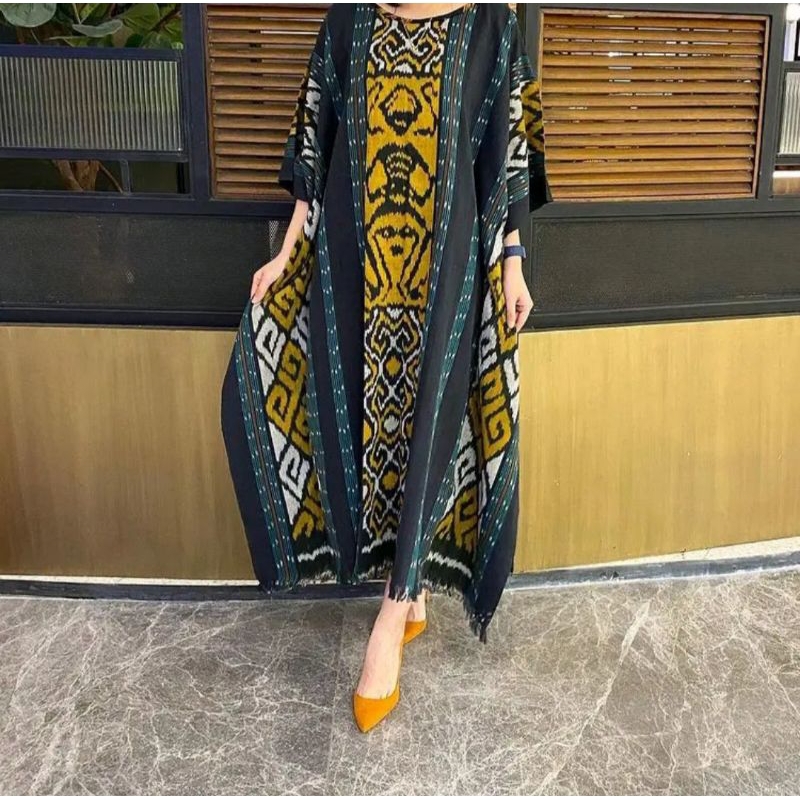 Jual Dres Tenun Ikat Asli Baju Dres Tenun Baju Etnik Wanita Dres Batik Dress Tenun Az