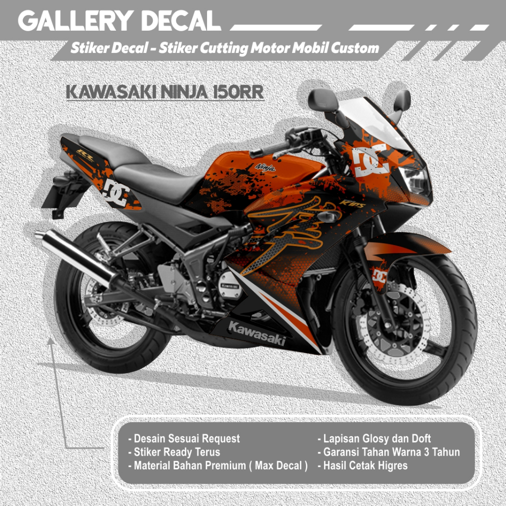 Jual STIKER DECAL KAWASAKI NINJA RR 150 FULL BODY | Shopee Indonesia