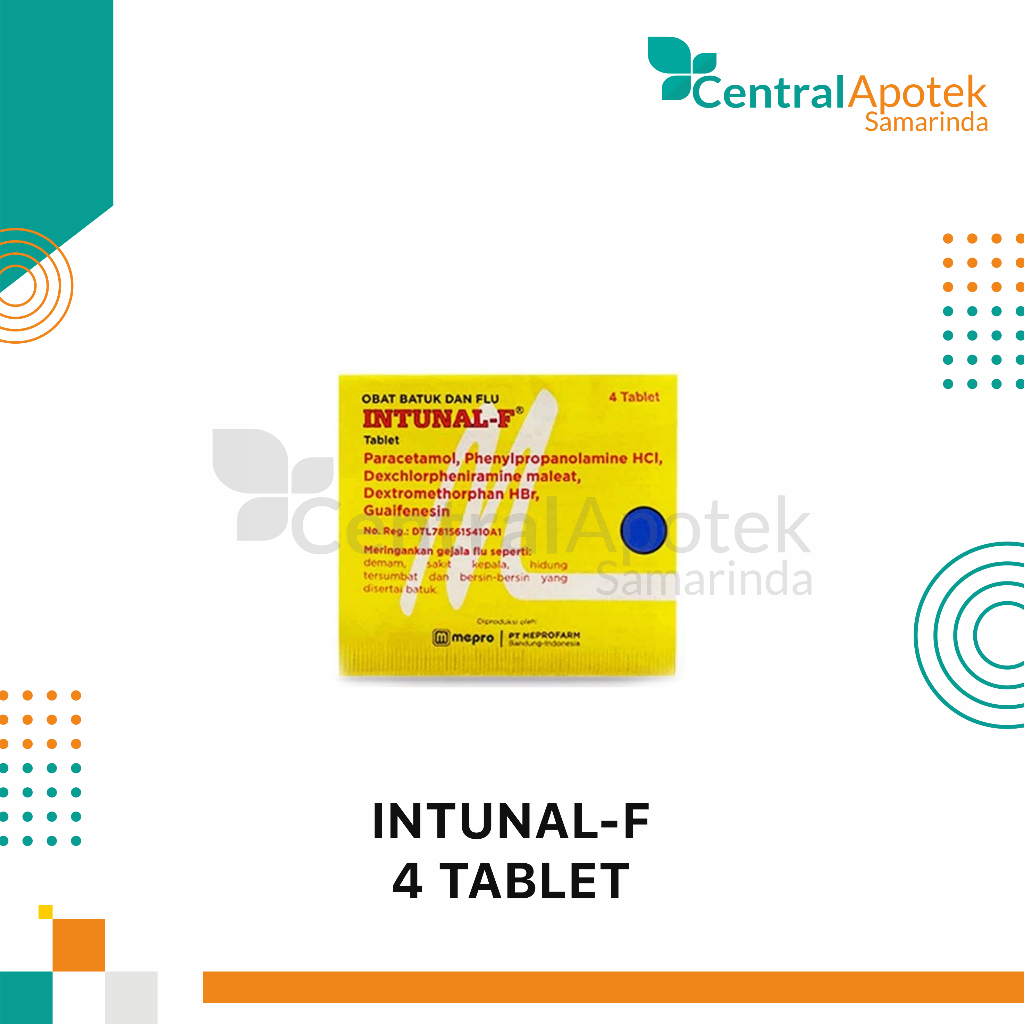 Jual Intunal F Isi Tablet Strip Obat Pereda Demam Batuk Pilek