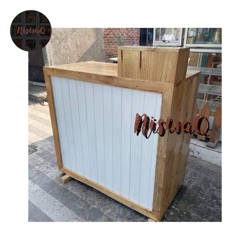 Jual Meja Kasir Minimalis Meja Bar Minimalis Kayu Jati Belanda Shopee Indonesia 8698