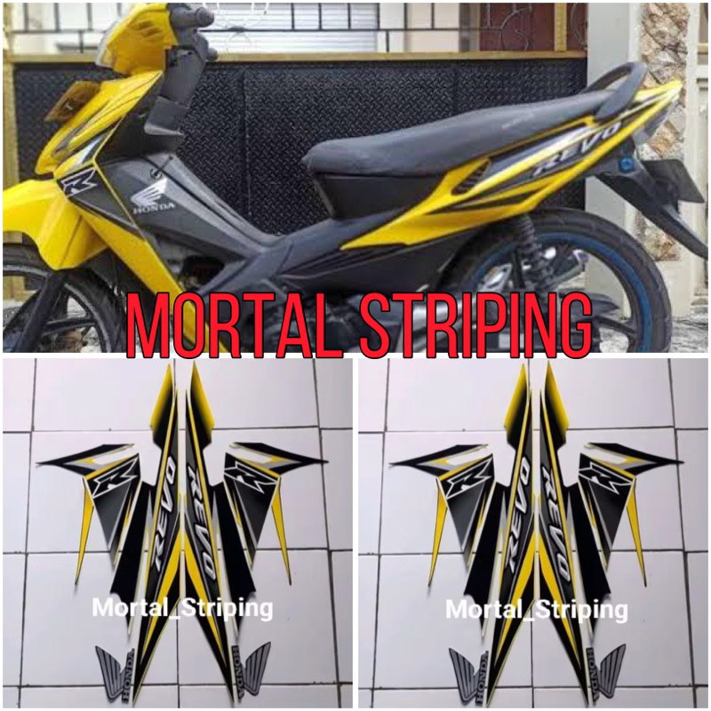 Jual STIKER STRIPING LES LIS BODI MOTOR HONDA REVO OLD LAMA TAHUN 2008 ...