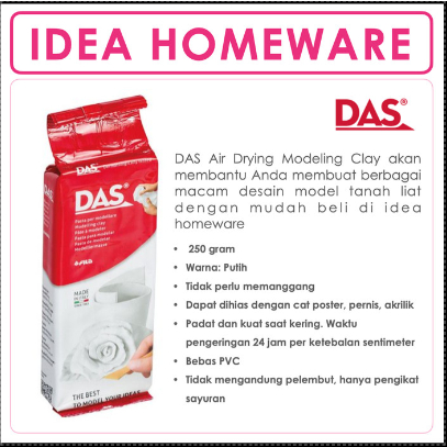 DAS- White Air Dry Modelling Clay 250 grams