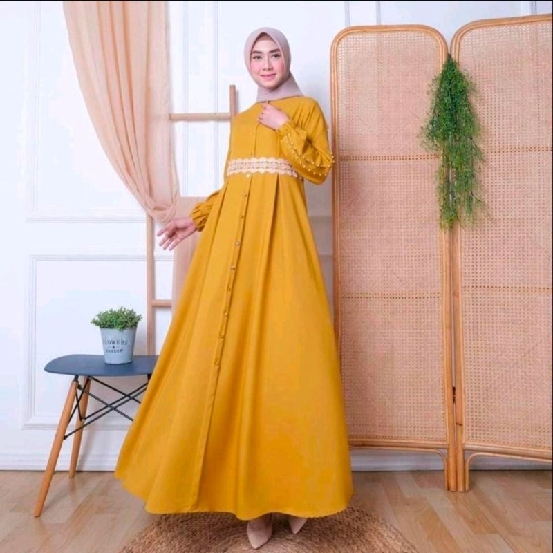 Jual Dubai Gamis Viral Kringkel Tangan Belah Terbaru Bisa Busui By Bidadari Store Shopee