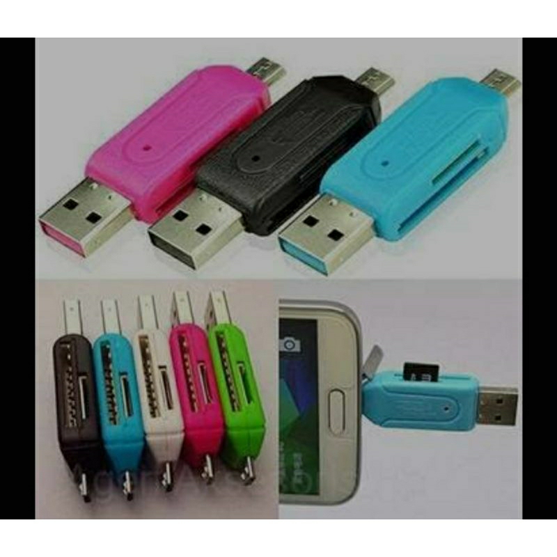 Jual CARD READER OTG 2 IN 1 HANDPHONE / LAPTOP Shopee Indonesia
