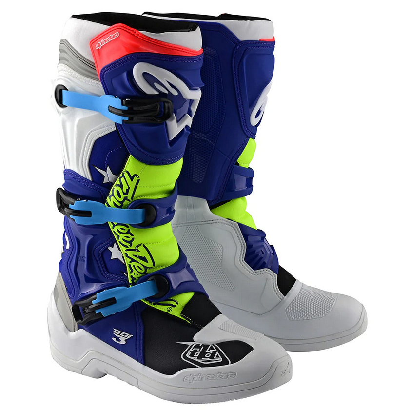 Jual SEPATU ALPINESTARS X TLD TECH 3 MX BOOTS - WHITE BLUE | Shopee ...
