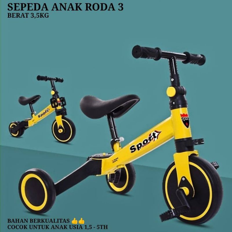 Jual Sepeda anak roda 3 sepeda balance 2in1 | Shopee Indonesia