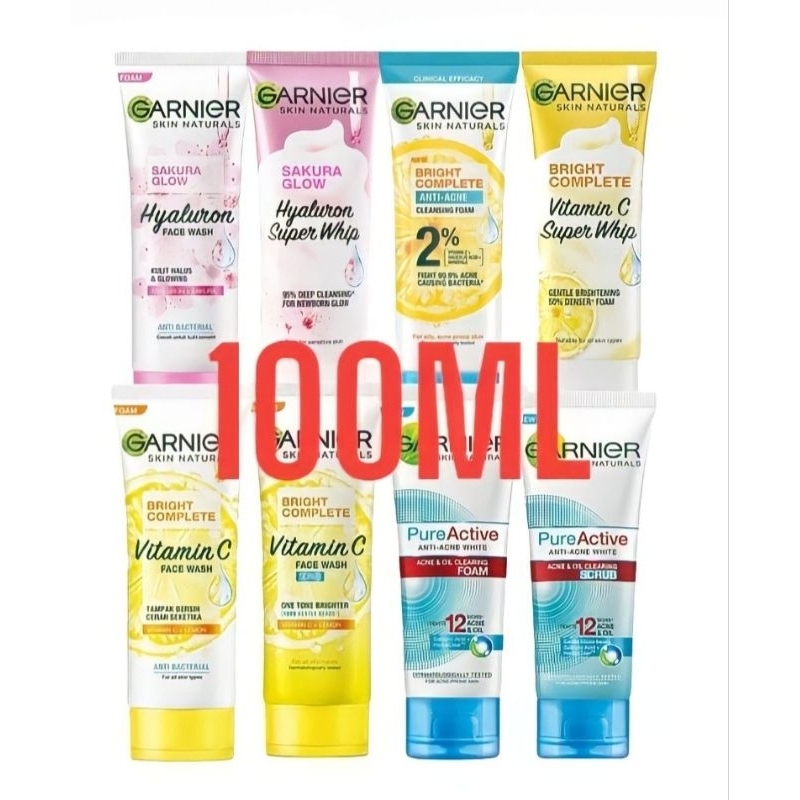 Jual Garnier Facial Foam 100ml All Varian Pembersih Sabun Cuci Muka