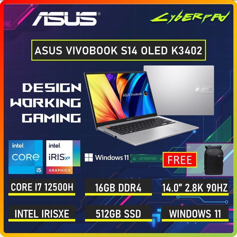 Jual Laptop Asus Vivobook S14 Oled 28k Evo K3402za Core I5 12500h Ram 12gb 512gb Ssd Vga Irisxe 5540