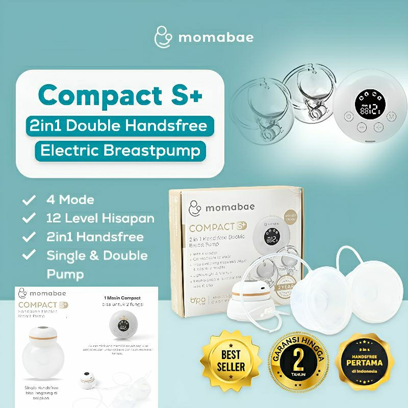 Jual MOMABAE - COMPACT S+ / Handsfree Breast Pump 2 IN 1 | Pompa Asi ...
