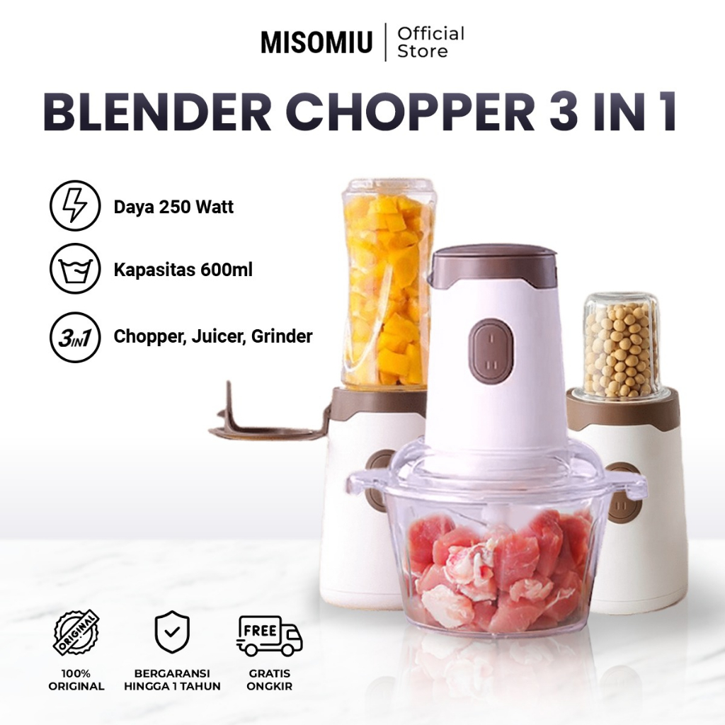 Jual Blender Chopper Elektrik 3 In 1 / Electric Meat Grinder Food