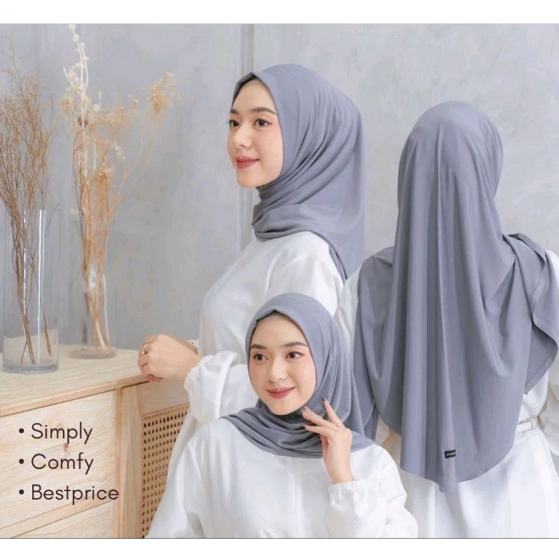 PROMO 12.12 Jilbab Segitiga Jersey Oval Lembut Adem