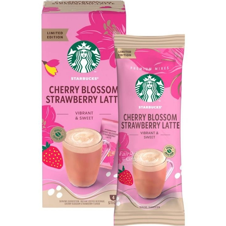 Starbucks Cherry Blossom Strawberry Latte Premium Instant Coffee 24 Gr per  Sachet Turkey