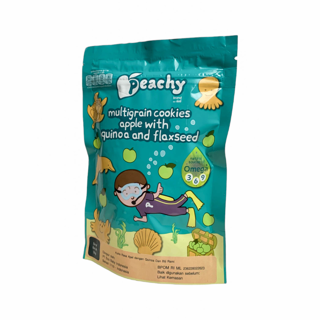 Jual PEACHY Multigrain Cookies 50gr - Biskuit Mpasi Bayi Snack Mpasi 1 ...