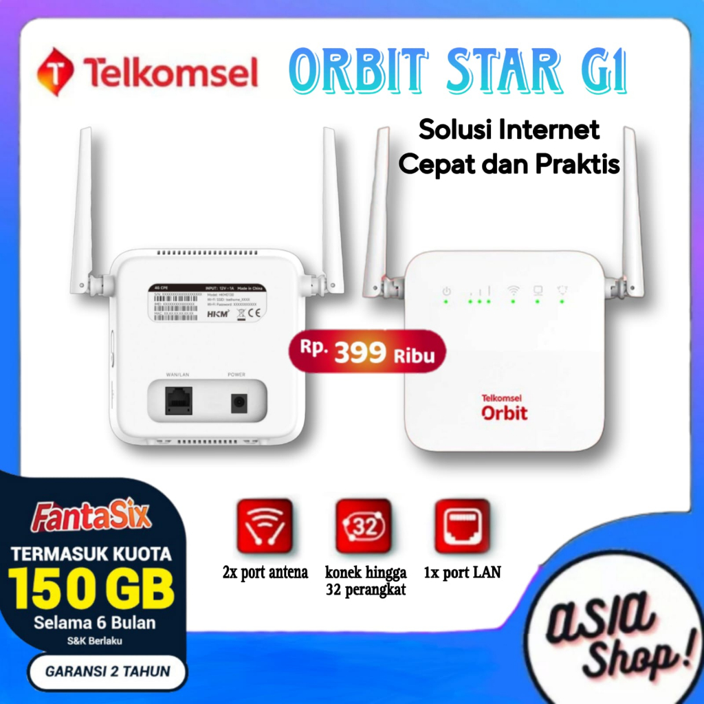 Jual Telkomsel Orbit Star G1 Modem Wifi 4G High Speed Bonus Data 150gb