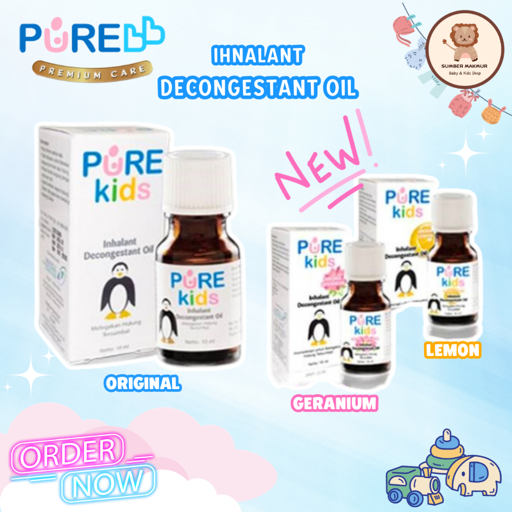 Jual Pure Baby Kids Inhalant Decongestant Oil 10ml Pelega Hidung ...