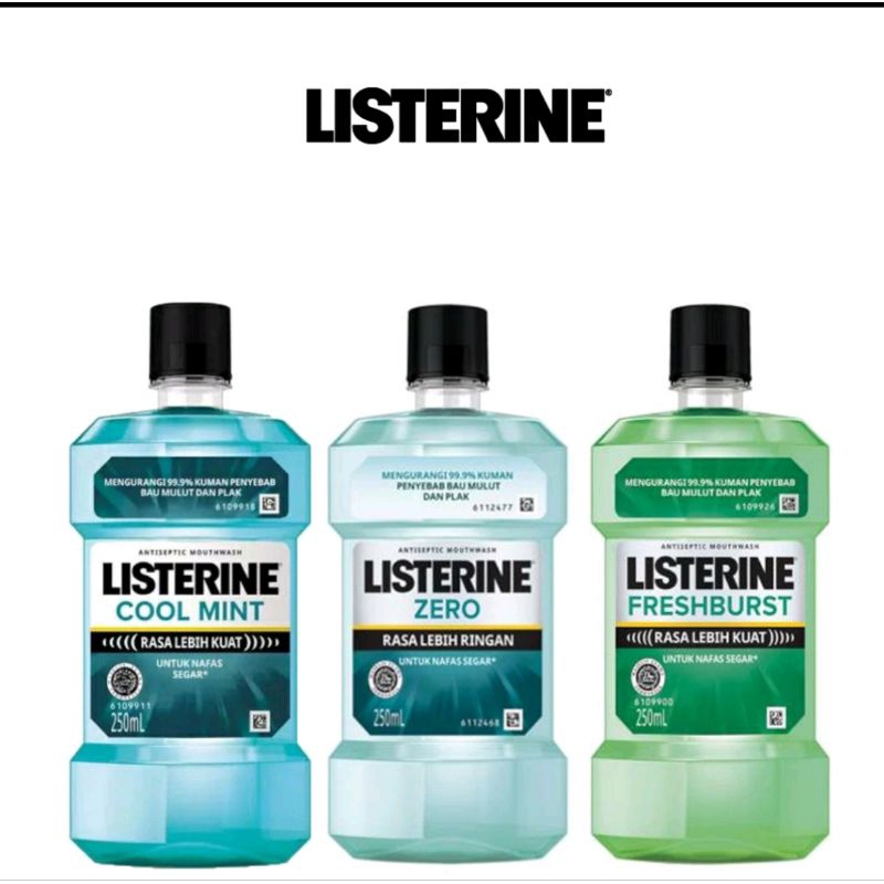 Jual LISTERINE Mouthwash 250ml Expired Februari 2026 Shopee Indonesia