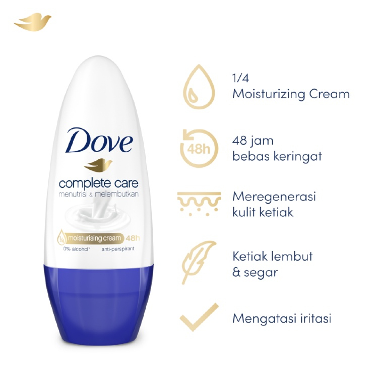 Jual DOVE Deodorant Wanita Roll On Antiperspirant Complete Ccare with