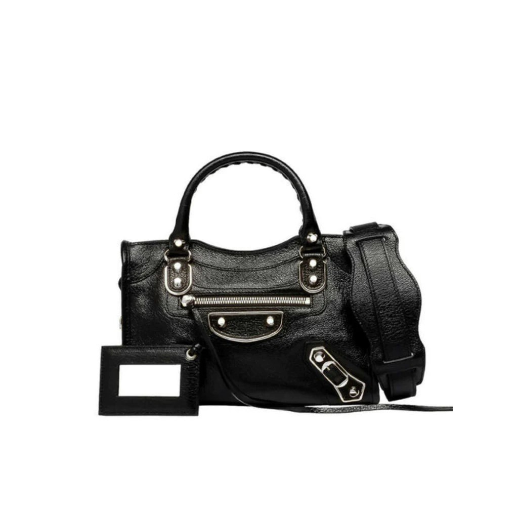 balenciaga city black silver hardware