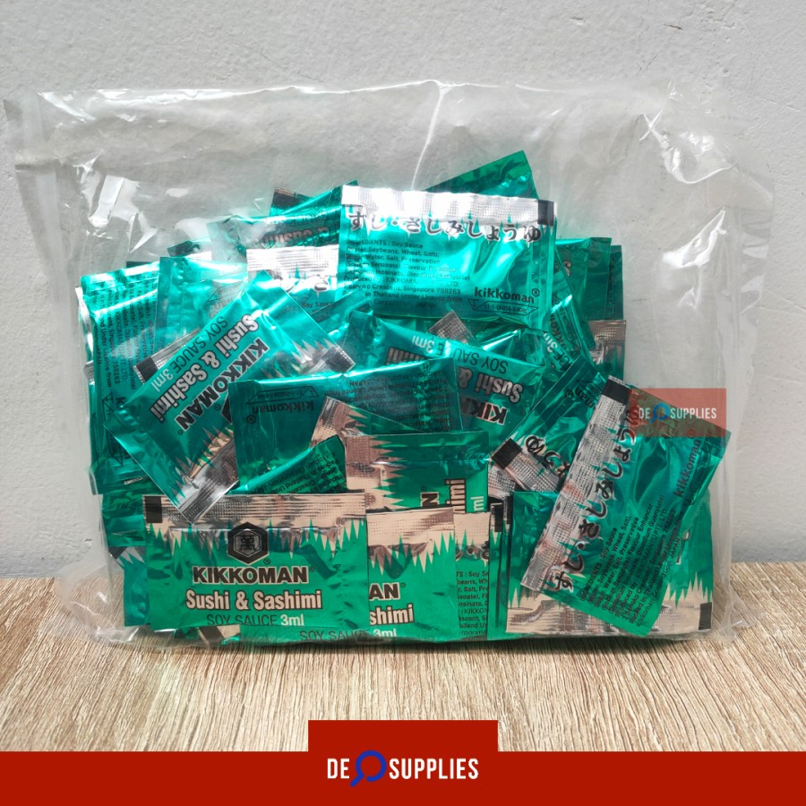 Jual Kikkoman Soy Sauce Sachet 3ml Shoyu Sushi Sashimi Kecap Asin