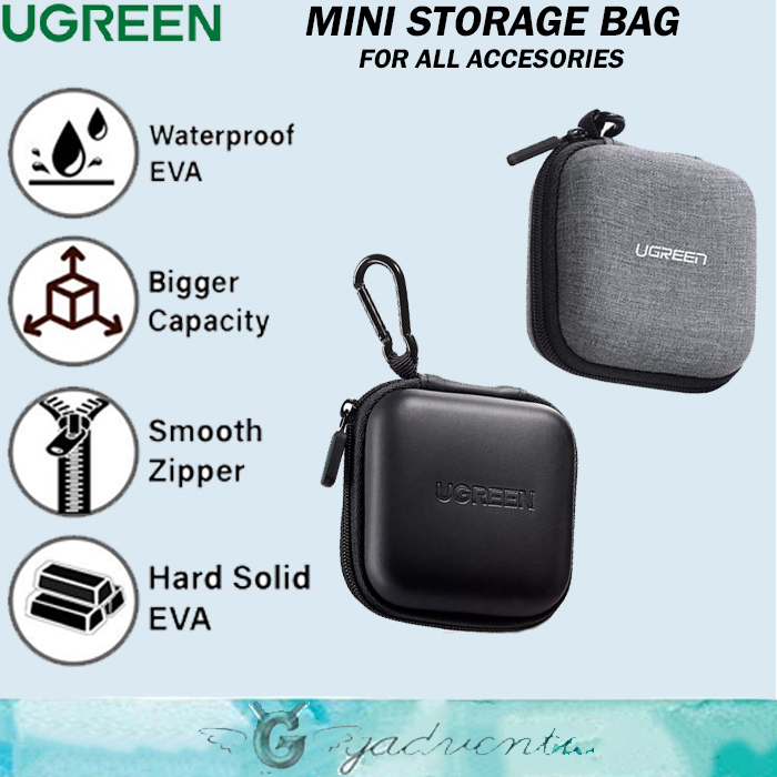 Jual UGREEN Case Earphone Charger Storage Eva Waterproof Tas