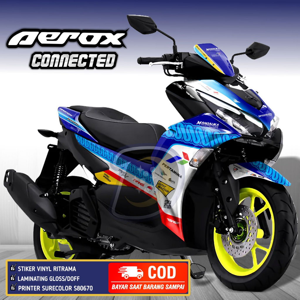 Jual Decal Aerox Connected Striping Aerox 2021 Stiker Yamaha Aerox ...