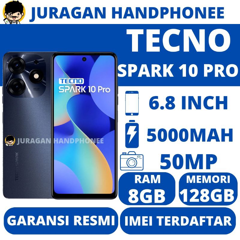 Jual Tecno Spark 10 Pro NFC 8/128GB Garansi Resmi | Shopee Indonesia