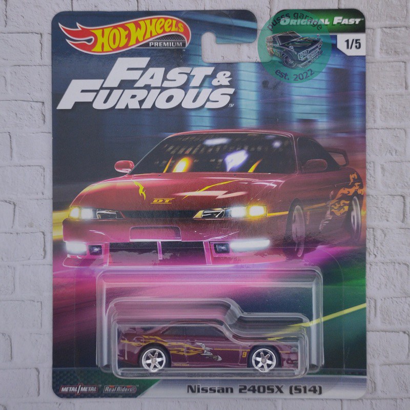 Hot Wheels Fast & Furious Nissan 240SX S14 – 1/64 Scale Diecast Red Car HNW46-956L