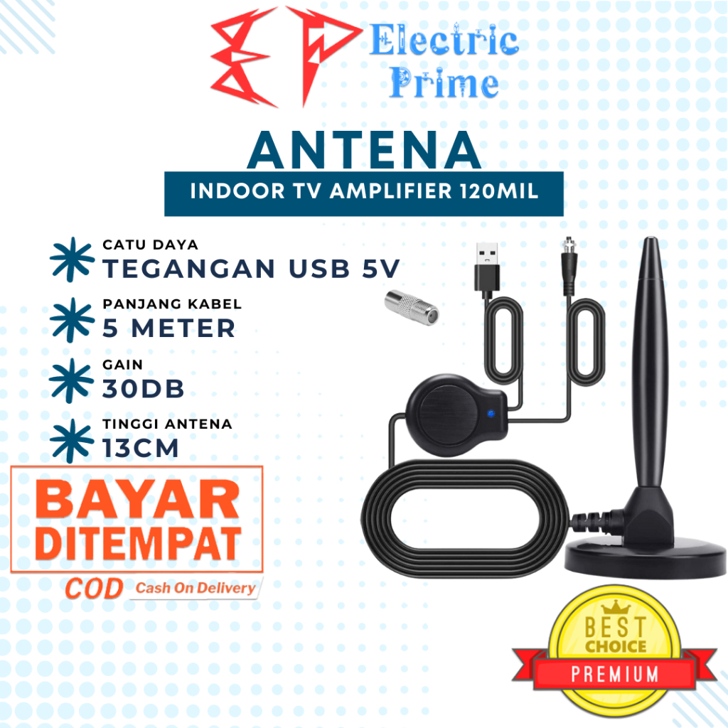 Jual Antena TV Digital Indoor TRIPLEDI HDTV DVB-T2 Penguat Sinyal ...