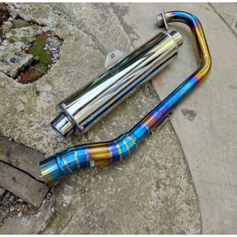 Jual Knalpot Ckd Fu leheran biru full dan blumoon suara standar dan ...