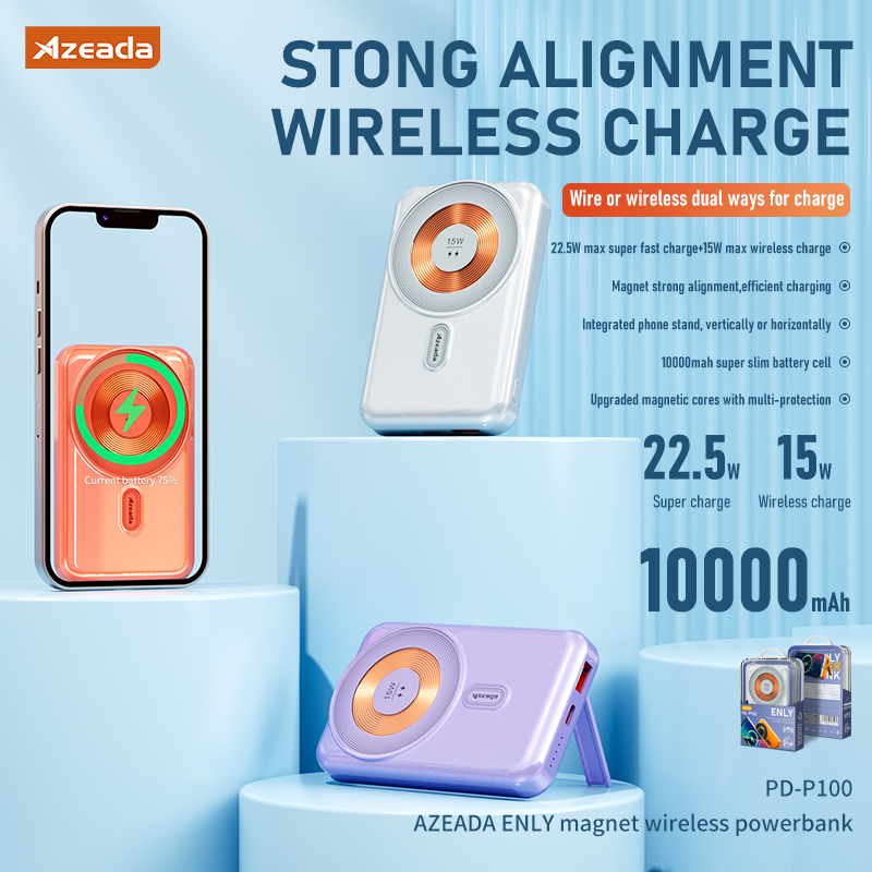 Jual Azeada Enly Wireless Charge Power Bank 10000mAh (PD-P100) | Shopee ...
