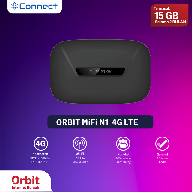 Jual Telkomsel Orbit Mifi N1 Portable Modem Wifi 4G High Speed Bonus ...