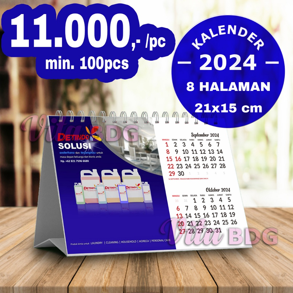 Jual Kalender Meja - Kalender Duduk 2024 - Kalender Meja Custom - Cetak ...