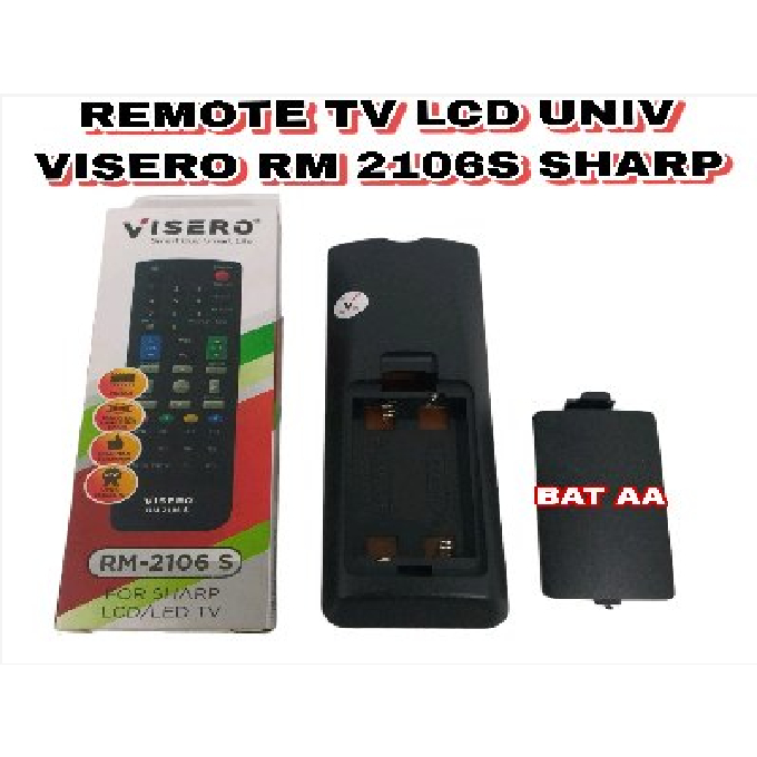 Jual Remote Tv Lcd Universal Visero Rm S Sharp Batrai Pcs