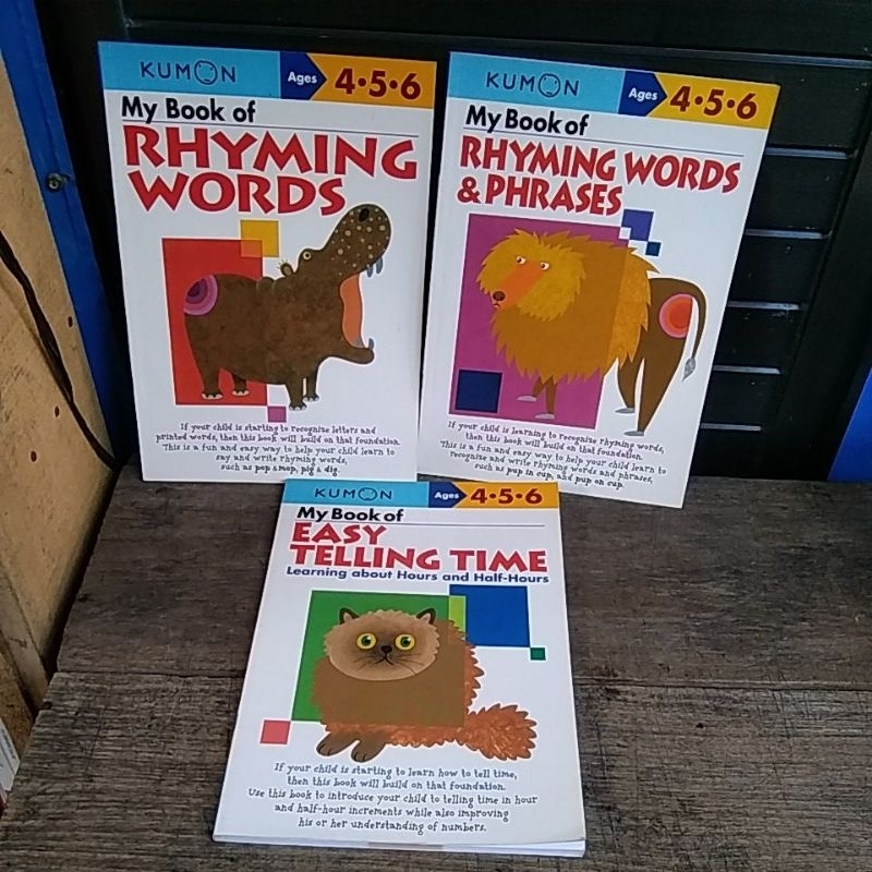 jual-kumon-my-book-of-rhyming-words-rhyming-words-phrases-easy-telling-time-shopee-indonesia