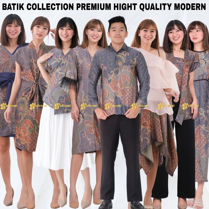 Jual SET SERAGAM KANTOR COUPLE SBN NAVY SERIES/SETELAN BATIK WANITA ...