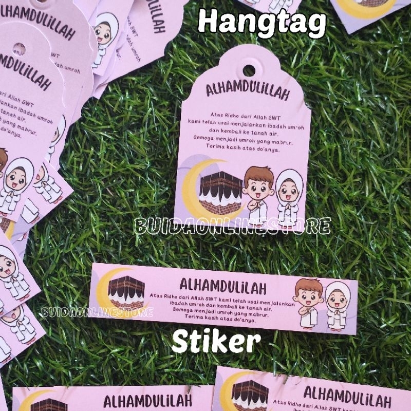 Jual Hangtag Stiker Umroh Dekorasi Kemasan Hampers Oleh-oleh Bingkisan ...