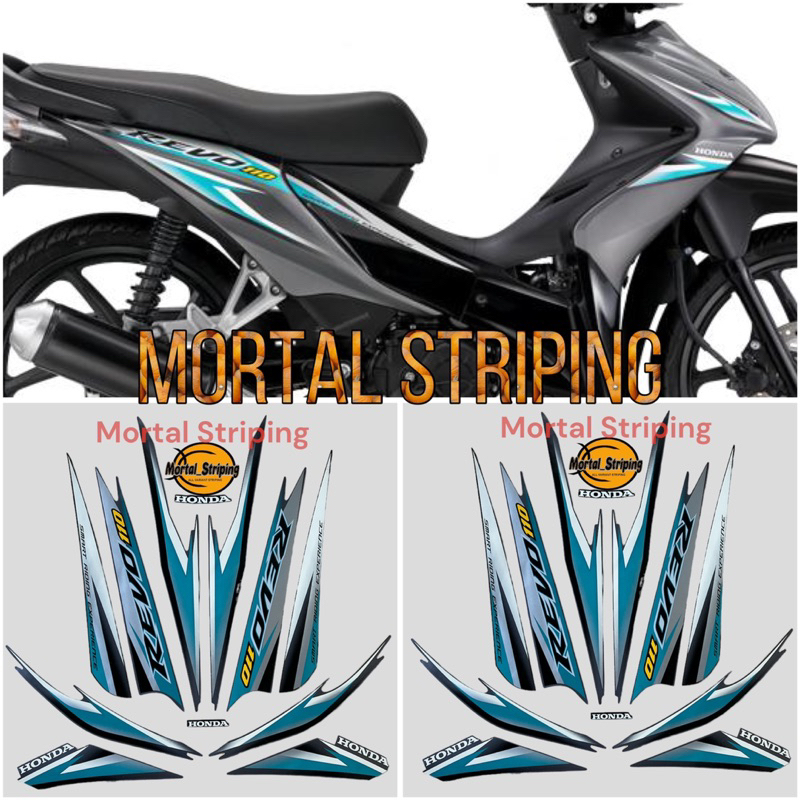 Jual Stiker Striping Lis Body Honda Absolute Revo Cw Abu Hijau Shopee Indonesia