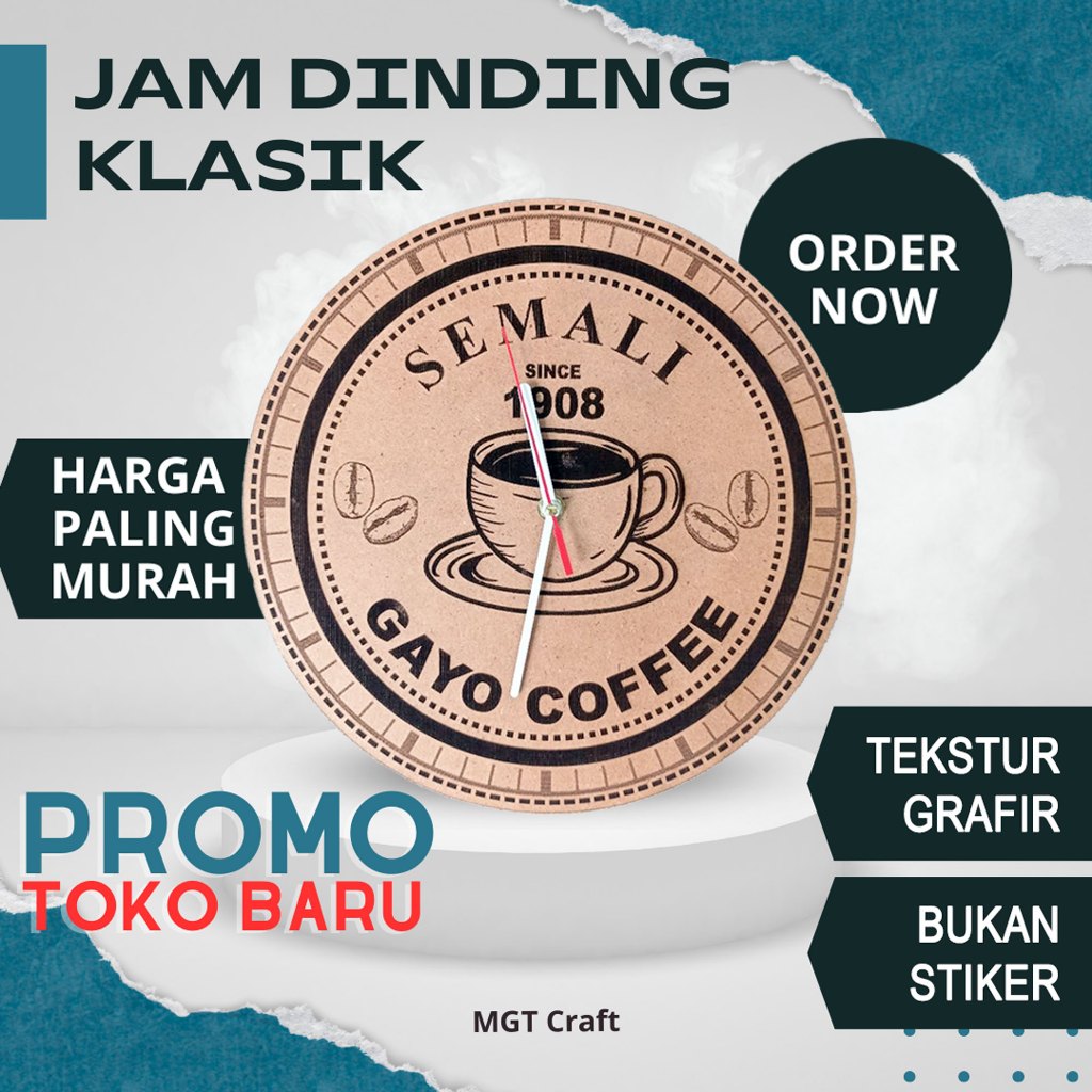 Jual Jam Dinding Custom Kayu | Jam Dinding Custom Grafir, Bisa Request ...